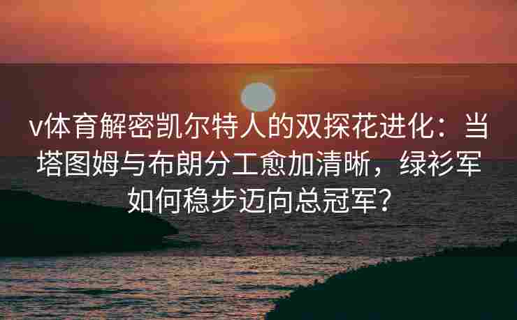 v体育解密凯尔特人的双探花进化：当塔图姆与布朗分工愈加清晰，绿衫军如何稳步迈向总冠军？