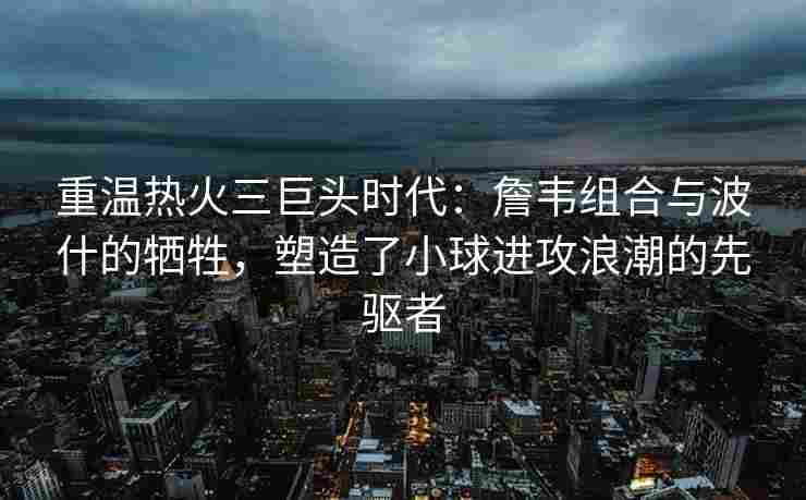 重温热火三巨头时代：詹韦组合与波什的牺牲，塑造了小球进攻浪潮的先驱者