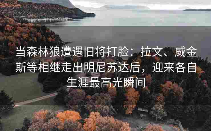 当森林狼遭遇旧将打脸：拉文、威金斯等相继走出明尼苏达后，迎来各自生涯最高光瞬间